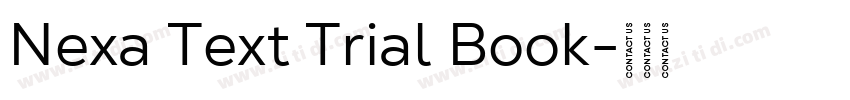 Nexa Text Trial Book字体转换